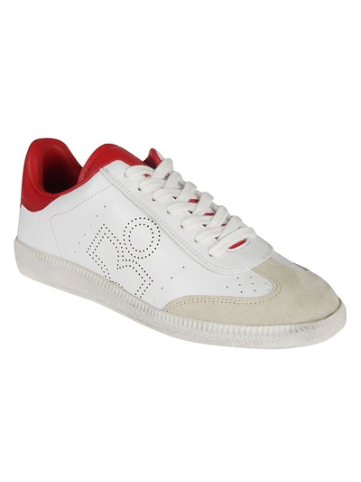 Shop Isabel Marant Perforated Detail Sneakers In Red