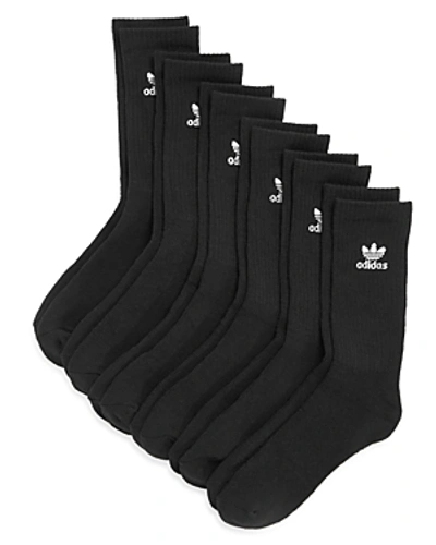 Shop Adidas Originals Logo Socks - Pack Of 6 In Black