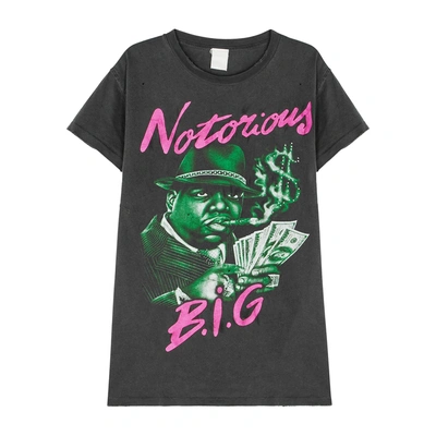 Shop Madeworn Notorious Big Printed Cotton T-shirt In Black