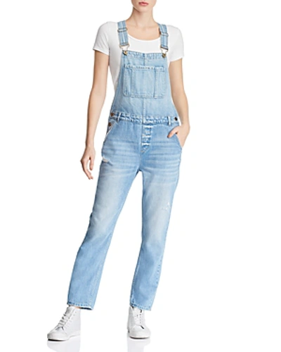 Shop Pistola Bailey Distressed Denim Overalls In Old Skool