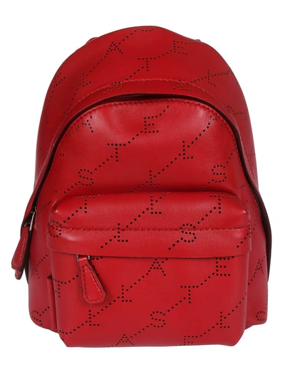 Shop Stella Mccartney Perforated Logo Mini Backpack In Basic
