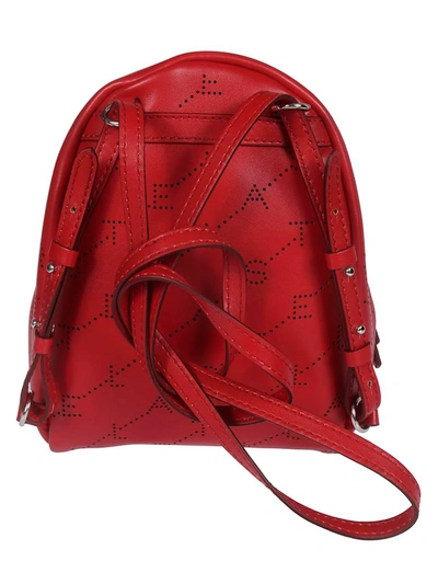Shop Stella Mccartney Perforated Logo Mini Backpack In Basic