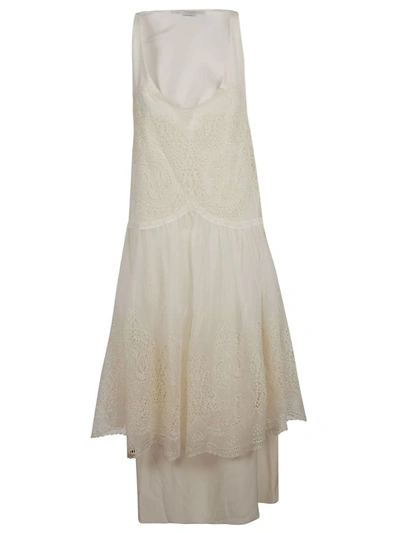 Shop Stella Mccartney Sleeveless Laced Dress In White