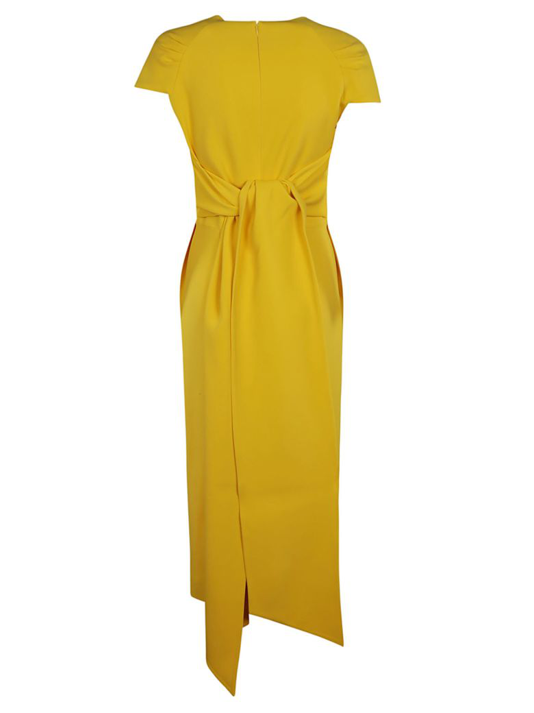 Stella Mccartney Stretch Cady Dress In Yellow | ModeSens