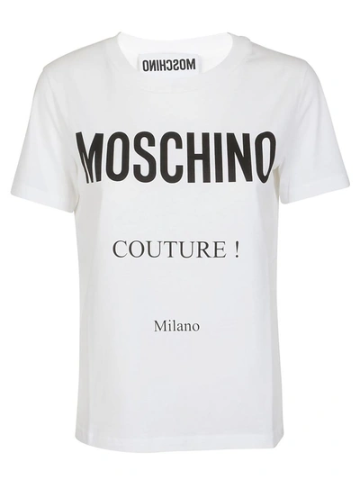 Shop Moschino Printed T-shirt In White