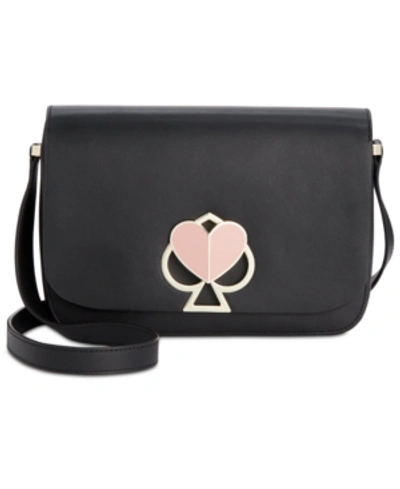 Shop Kate Spade New York Nicola Flap Shoulder Bag In Black/gold