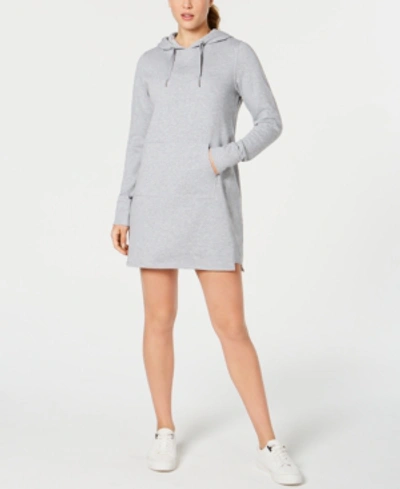 Shop Calvin Klein Performance Hoodie Dress In Pearl Heather Grey