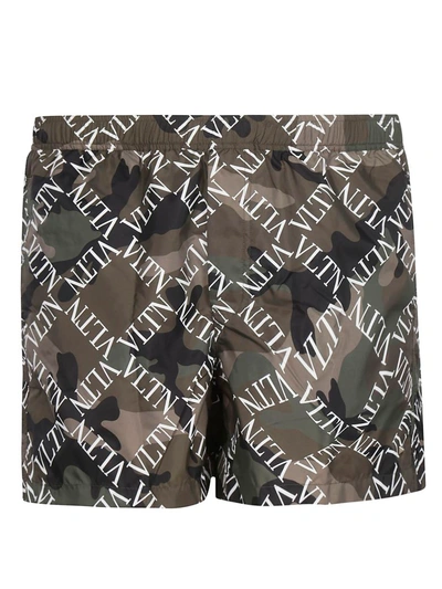 Shop Valentino Vltn Swim Shorts In Basic