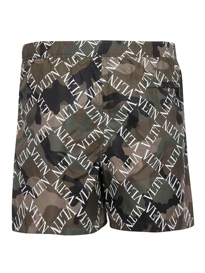 Shop Valentino Vltn Swim Shorts In Basic