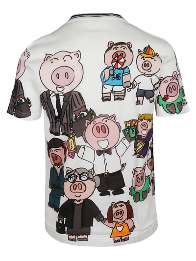 Shop Dolce & Gabbana Family Pig Print T-shirt In Basic