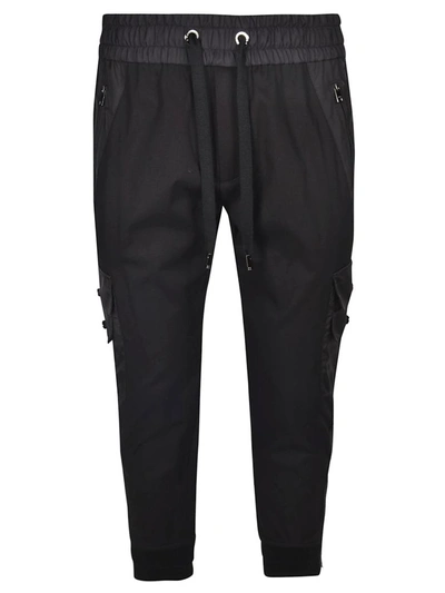 Shop Dolce & Gabbana Cargo Track Pants In Nero