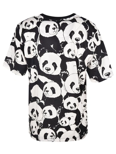 Shop Dolce & Gabbana Panda Print T-shirt In Bianco Nero