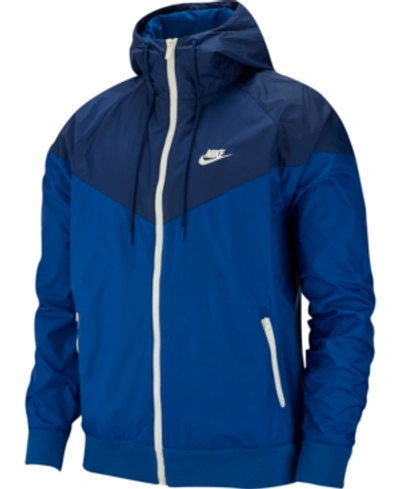 Shop Nike Men's Sportswear Windrunner Jacket In Indigo/blue