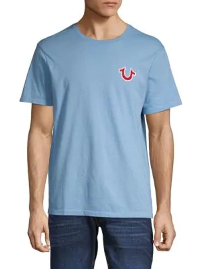 Shop True Religion Buddha Logo Cotton T-shirt In Oasis Blue
