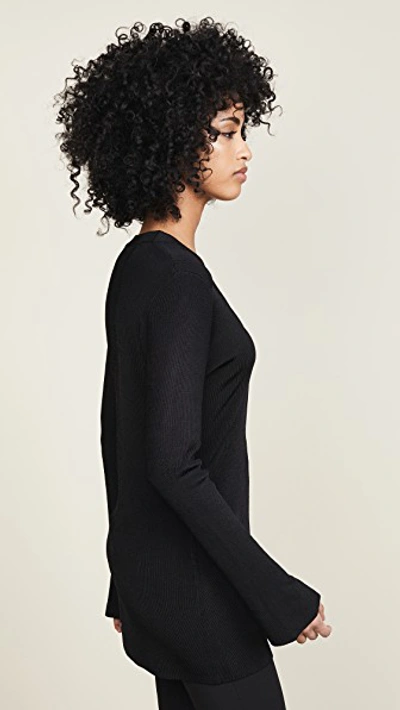 Shop L Agence Lucas Long Cardigan In Black