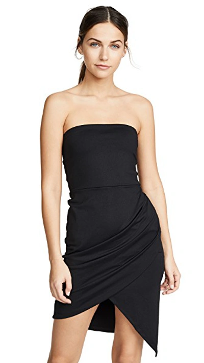 Strapless Side Pleat Dress