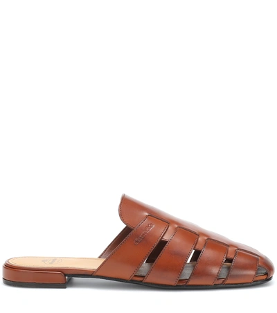 Shop Church's Becky Leather Slippers In Brown