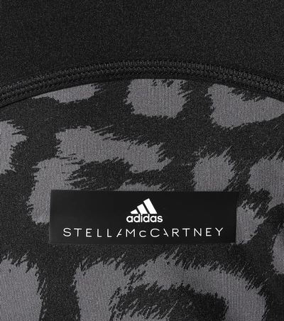 Shop Adidas By Stella Mccartney Comfort Leopard-print Tank Top In Black