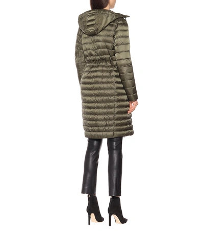 Shop Moncler Suvette Quilted Down Coat In Green