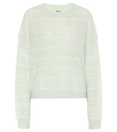 Shop Acne Studios Wool And Mohair Blend Sweater In Green