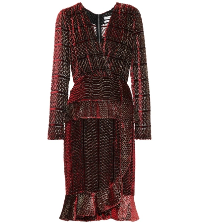 Shop Altuzarra Anniversary Collection - Farley Velvet And Silk Dress In Red