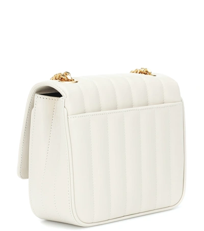 Shop Saint Laurent Small Vicky Leather Shoulder Bag In White
