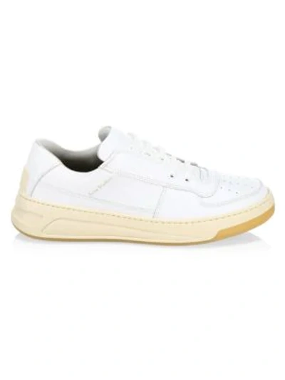 Shop Acne Studios Perey Lace-up Leather Sneakers In White