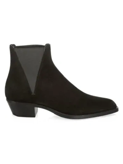 Shop Saint Laurent Dakota Leather Chelsea Boots In Black