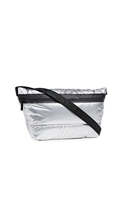 Shop Kendall + Kylie Lincoln Fanny Pack In Puffy Silver