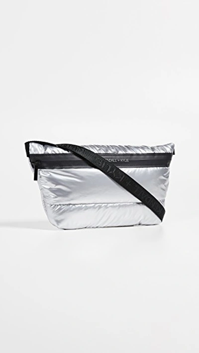 Shop Kendall + Kylie Lincoln Fanny Pack In Puffy Silver