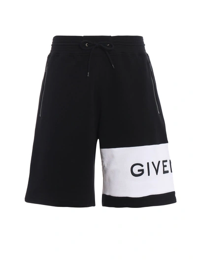 Shop Givenchy Logo Bermuda Shorts In Black