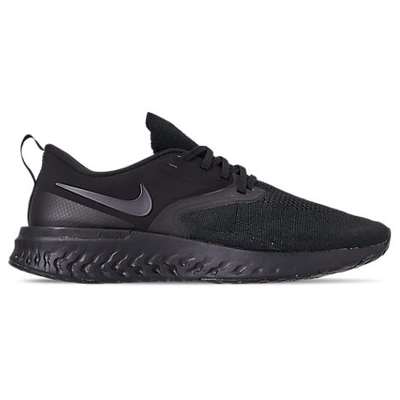 Shop Nike Men's Odyssey React Flyknit 2 Running Shoes In Black