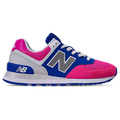 New Balance Women's 574 Casual Shoes In Pink / Blue Size 6.0 Suede |  ModeSens