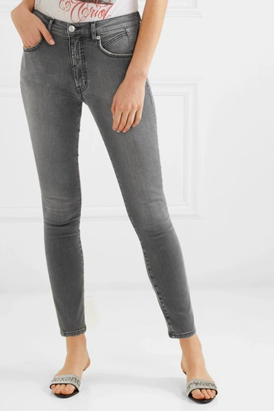 Shop Adaptation Mid-rise Skinny Jeans In Charcoal