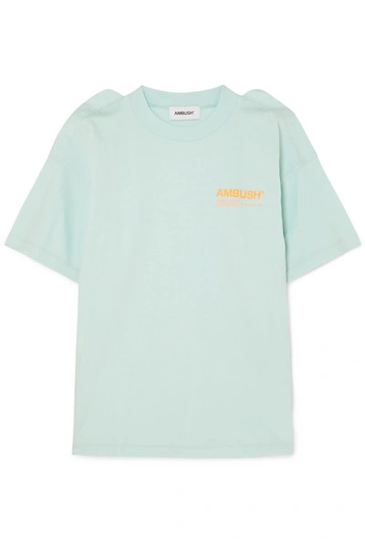 Shop Ambush Fin Printed Cotton-jersey T-shirt In Mint
