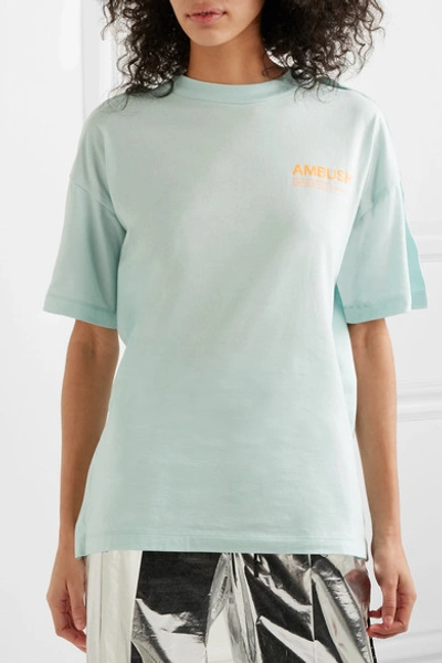 Shop Ambush Fin Printed Cotton-jersey T-shirt In Mint