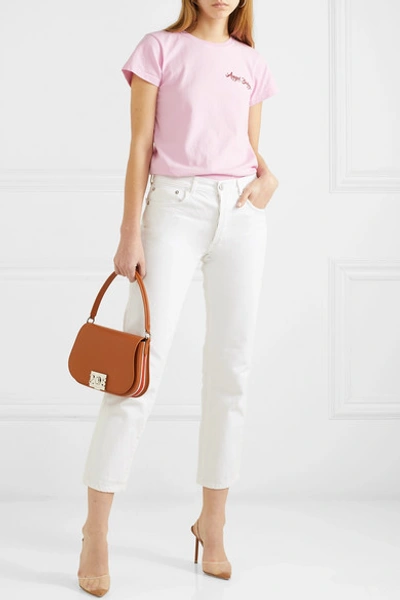 Shop Adaptation Slouch Cropped Mid-rise Straight-leg Jeans In White