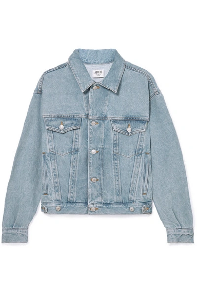 Shop Agolde Charli Oversized Denim Jacket In Light Denim