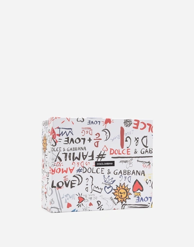 Shop Dolce & Gabbana Portofino Sneakers In Nappa Calfskin With Patch In White
