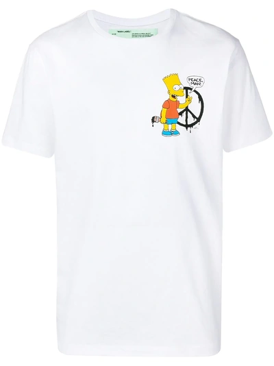 Shop Off-white Bart Simpson Print T-shirt