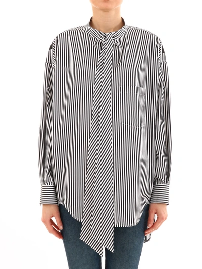 Shop Balenciaga Shirt New Swing In Black/white