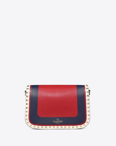 Shop Valentino Medium Inlayed Rockstud Crossbody Bag In Red