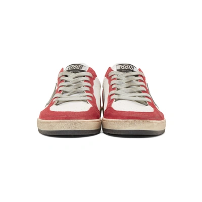 Shop Golden Goose White And Red Ball Star Sneakers In Wht Lthr Rd