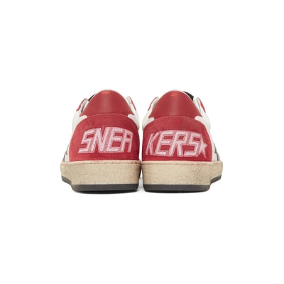 Shop Golden Goose White And Red Ball Star Sneakers In Wht Lthr Rd