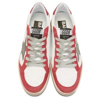 Shop Golden Goose White And Red Ball Star Sneakers In Wht Lthr Rd