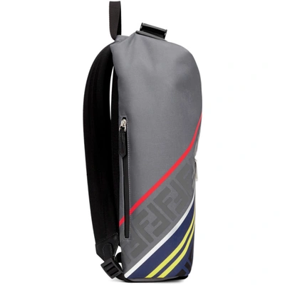 Shop Fendi Grey And Multicolor Forever  Backpack In F01ng Gryml