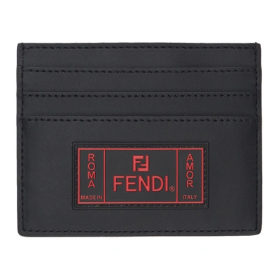 Shop Fendi Black  Fiend Card Holder In F0p0n Blk R