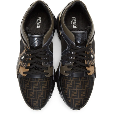 Shop Fendi Black And Brown Forever  Sneakers In F15v0 Blk B