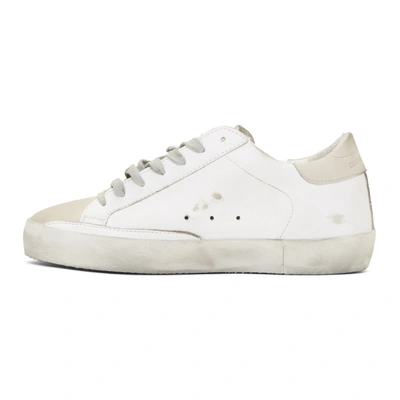 Shop Golden Goose White And Grey Skate Superstar Sneakers