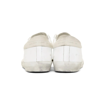 Shop Golden Goose White And Grey Skate Superstar Sneakers